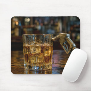 Tapis De Souris Buse d'essence dans un verre à Whisky