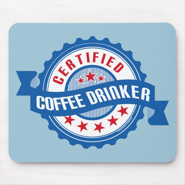 Tapis De Souris Buveur certifié de café (Devant)