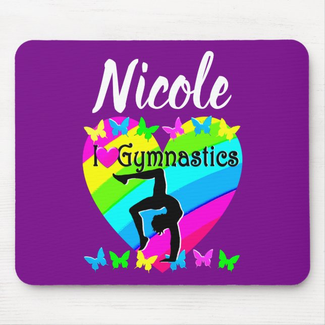 TAPIS DE SOURIS BUZZZLING PURPLE I LOVE GYMNASTICS DESIGN (Devant)