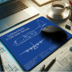 Tapis De Souris C-130 Hercules - Plan directeur de l'avion AD