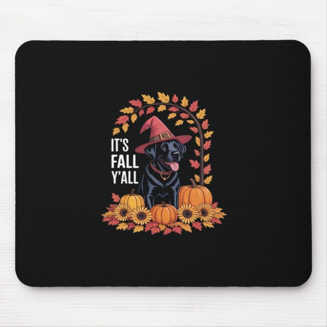 Tapis De Souris C’est l’automne Y’all Halloween Thanksgiving Drôle (Devant)