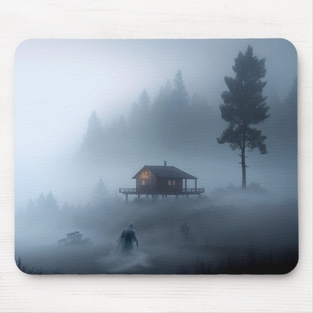 Tapis De Souris Cabine de journaux par le lac Haunted (Devant)