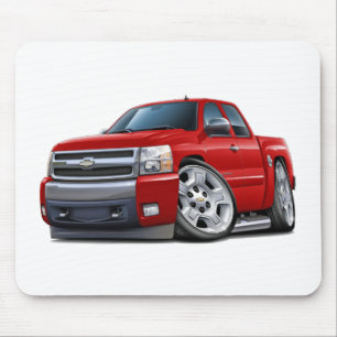 Tapis De Souris Cabine prolongée rouge de Chevy Silverado