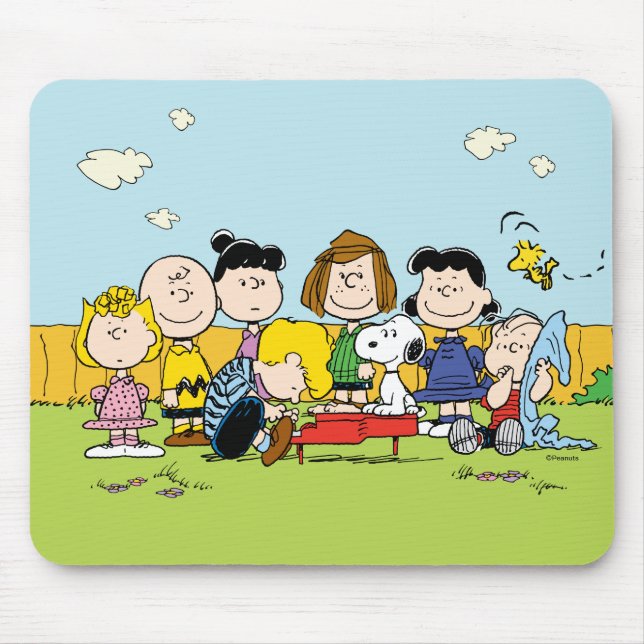Tapis De Souris cacahuètes | Charlie Brown et Gang (Devant)