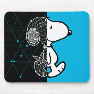 Tapis De Souris cacahuètes   Conception géométrique Snoopy