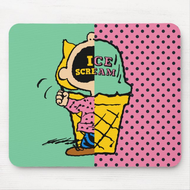 Tapis De Souris cacahuètes | Crème de glace Sally demi et demi (Devant)