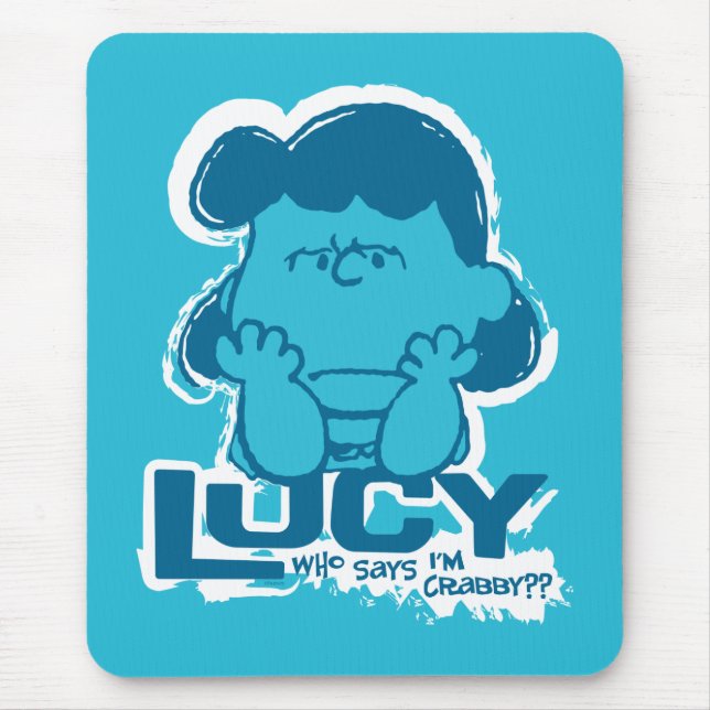 Tapis De Souris cacahuètes | Lucy Who Says I'm Crabby? ? (Devant)