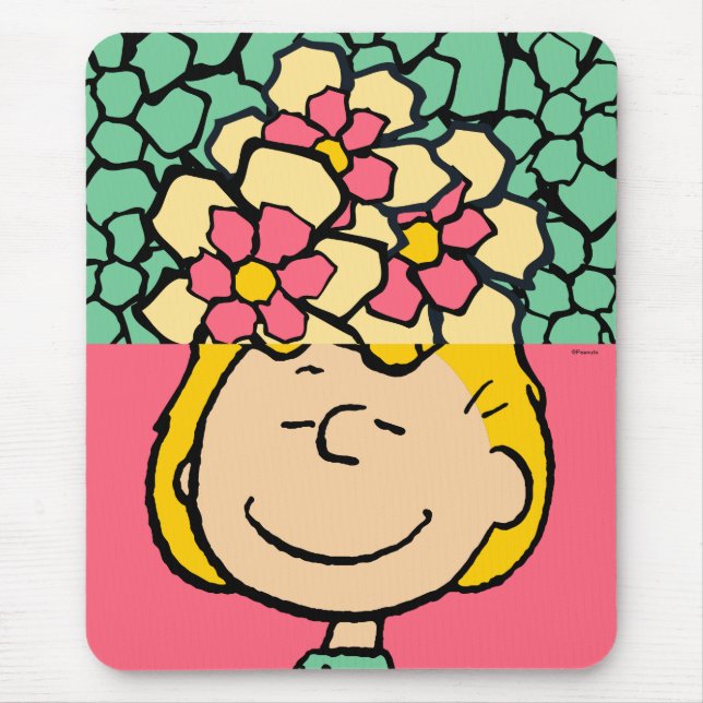 Tapis De Souris cacahuètes | Moitié et demi-fleurs Sally (Devant)