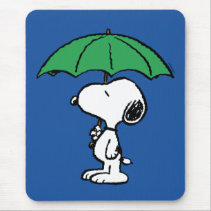 Tapis De Souris cacahuètes Parapluie vert Snoopy