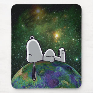Tapis De Souris cacahuètes   Snoopy Espacé