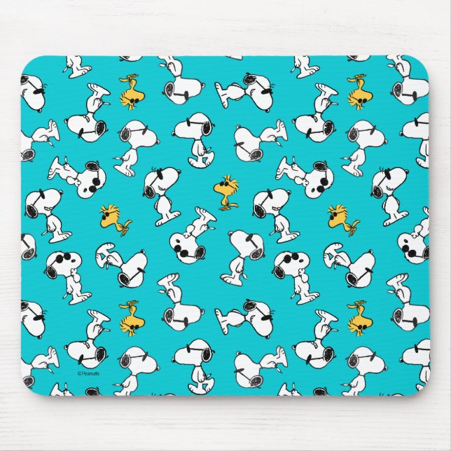 Tapis De Souris cacahuètes | Snoopy & Lunettes de soleil Motif (Devant)