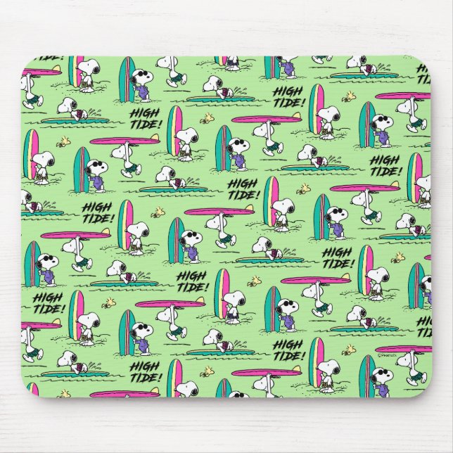 Tapis De Souris cacahuètes | Snoopy Ocean High Tide Motif (Devant)