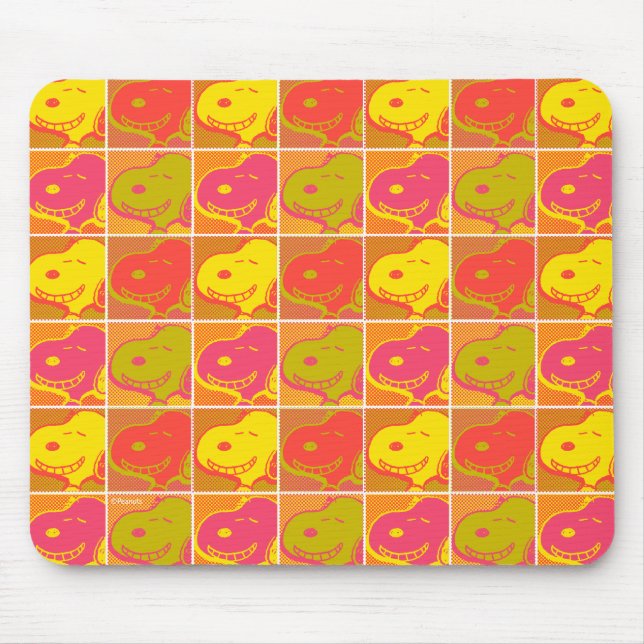 Tapis De Souris cacahuètes | Snoopy Pop Art Motif (Devant)