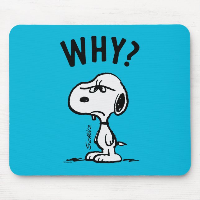 Tapis De Souris cacahuètes | Snoopy Se Demande Pourquoi ? (Devant)
