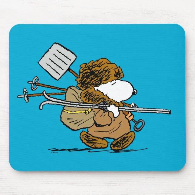 Tapis De Souris cacahuètes | Snoopy Snow Warrior (Devant)