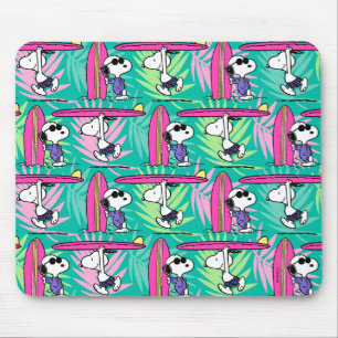 Tapis De Souris cacahuètes Snoopy Turquoise Surf Motif
