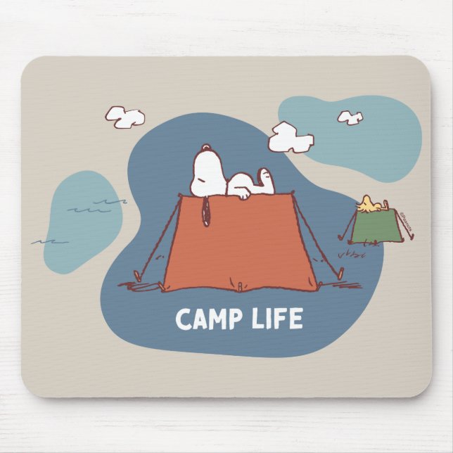 Tapis De Souris cacahuètes | Snoopy & Woodstock Camp Life (Devant)