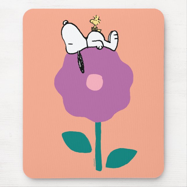 Tapis De Souris cacahuètes | Snoopy & Woodstock Flower Whististle (Devant)