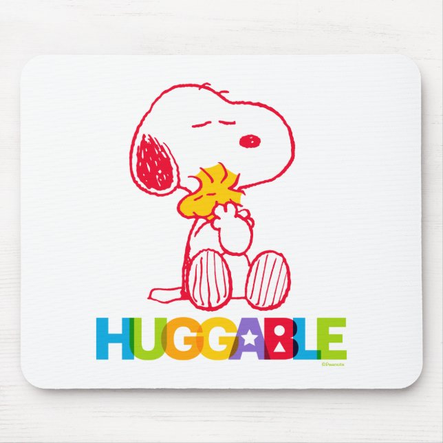 Tapis De Souris cacahuètes | Snoopy & Woodstock Huggable (Devant)