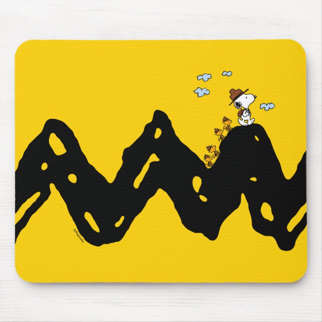 Tapis De Souris cacahuètes | Snoopy & Woodstock Scout Troop Hippiq (Devant)