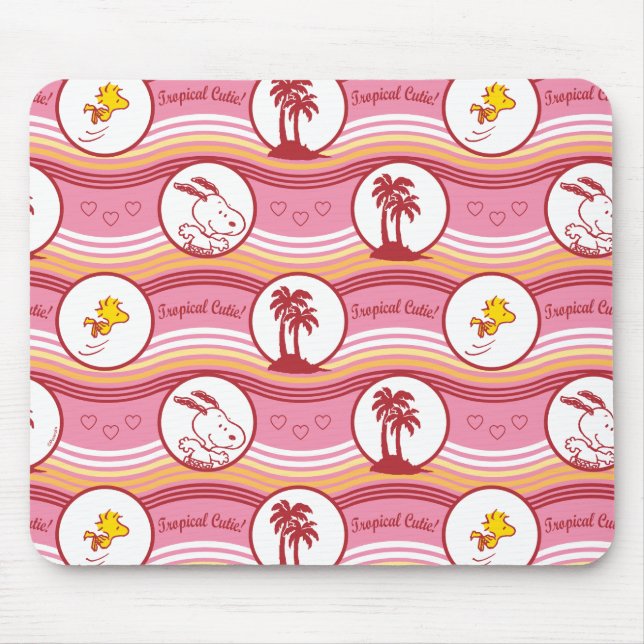 Tapis De Souris cacahuètes | Snoopy & Woodstock Tropical Cutie (Devant)