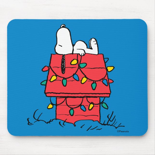 Tapis De Souris cacahuètes | Snoopy's Dog House With Lights (Devant)