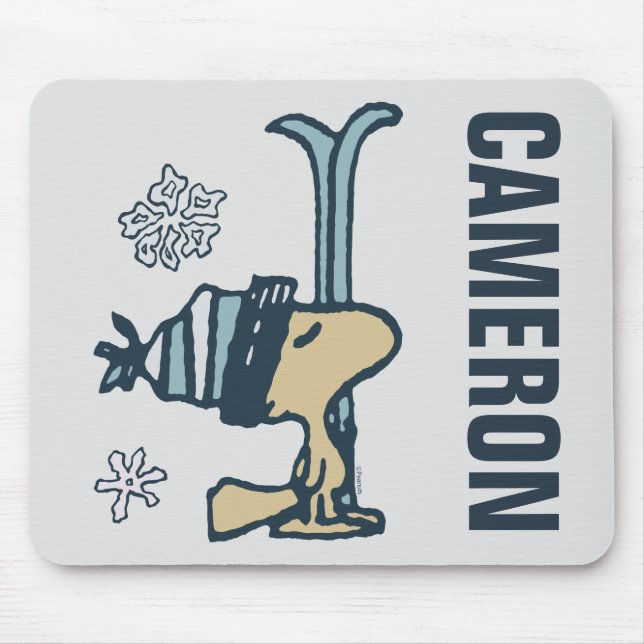 Tapis De Souris cacahuètes | Woodstock Ski Pro | Ajouter Votre Nom (Devant)