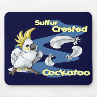 Tapis De Souris Cacatoès crêté Mousepad de soufre de "Cutie"
