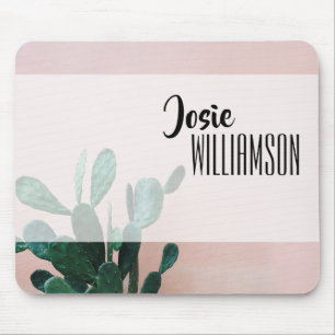 Tapis De Souris Cactus rose moderne