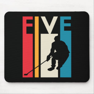 Tapis De Souris Cadeau 5e anniversaire Cinq hockey Vintage Anniver