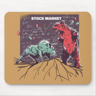 Tapis De Souris Cadeau aux Day Traders Taureau et Ours