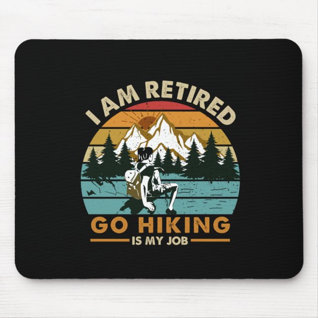 Tapis De Souris Cadeau Camper | Aller Randonnée Est Mon Travail An (Devant)