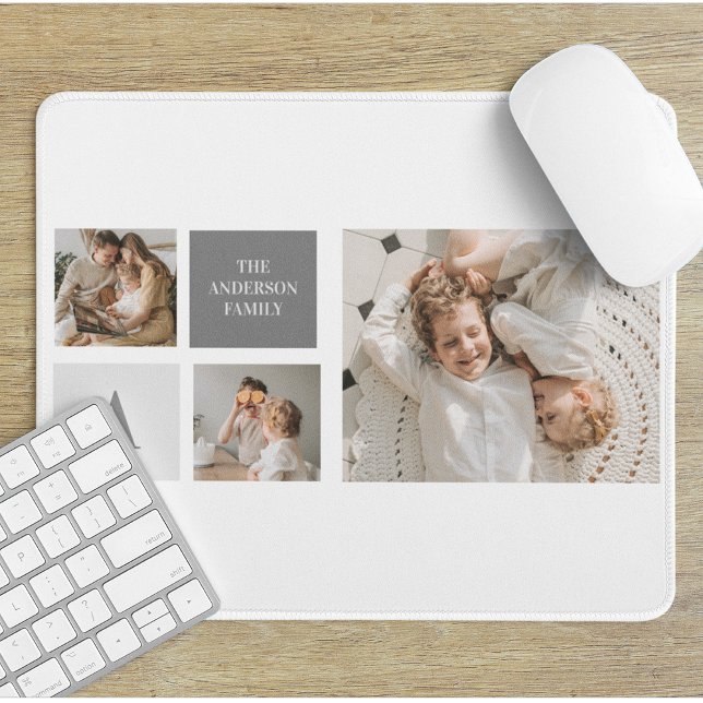 Tapis De Souris Cadeau Collage familial personnalisé (Créateur téléchargé)