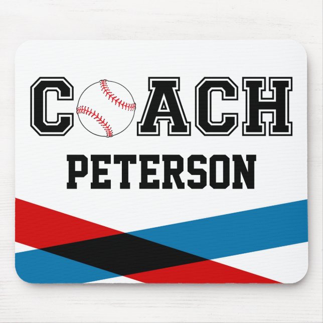 Tapis De Souris Cadeau de baseball personnalisé cadeau enseignant (Devant)