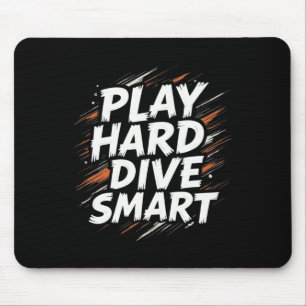 Tapis De Souris Cadeau de citation drôle de football Jouez dur