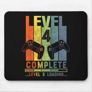 Tapis De Souris Cadeau de joueur complet de niveau 4 4 ans Anniver