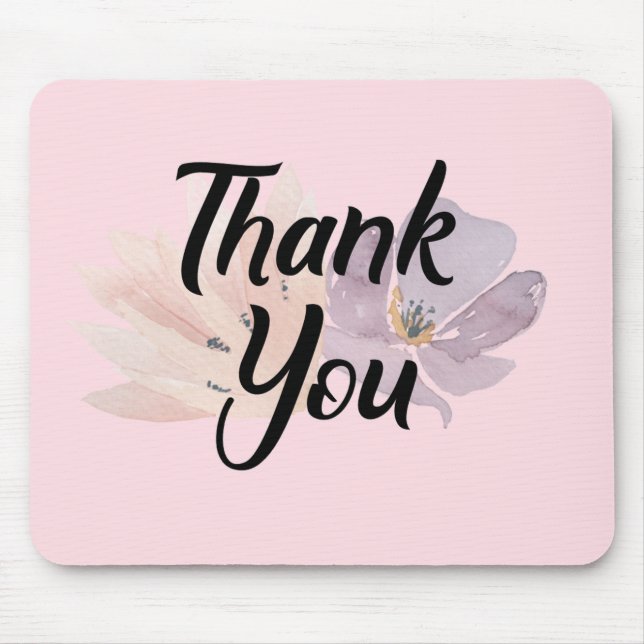 Tapis De Souris Cadeau de Merci floral (Devant)