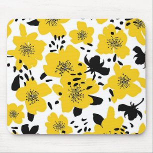 Tapis De Souris Cadeau de Noël Abstrait sans soudure avec fleurs i