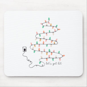 Tapis De Souris Cadeau de Noël laissez s'éclairer