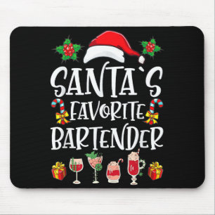 Tapis De Souris Cadeau de Noël pour barman Le barman préféré du Pè