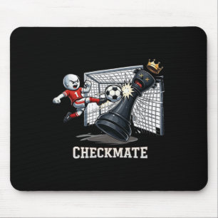 Tapis De Souris Cadeau drôle d'échec et mat de buteur de football 