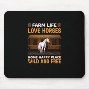 Tapis De Souris Cadeau équestre   Farm Life Love Hores