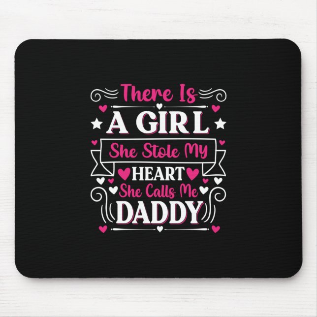 Tapis De Souris Cadeau fête des pères | Une Fille M'Appelle Papa (Devant)