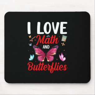 Tapis De Souris Cadeau Papillon J'Aime Les Maths Et Les Papillon