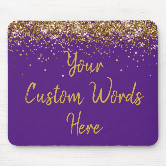 Tapis De Souris Cadeau personnalisé Purple Gold Assistant Annivers (Devant)