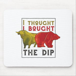 Tapis De Souris Cadeau pour day traders - Citation Taureau et Ours