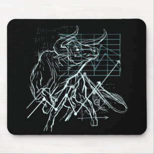 Tapis De Souris Cadeau pour day traders - Marché boursier haussier