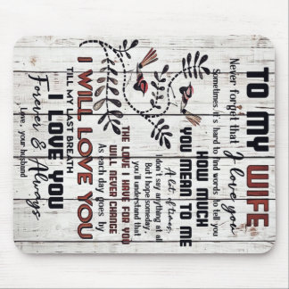 Tapis De Souris Cadeau Pour Femme | À ma femme belle lettre
