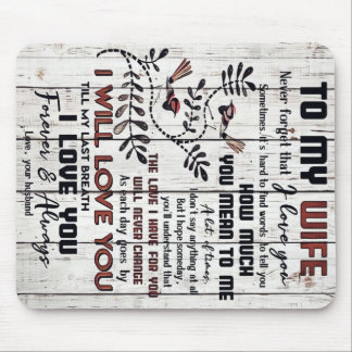Tapis De Souris Cadeau Pour Femme | À ma femme belle lettre