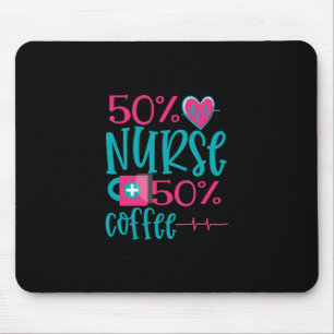 Tapis De Souris Cadeau pour infirmière 50 Infirmière 50 Café